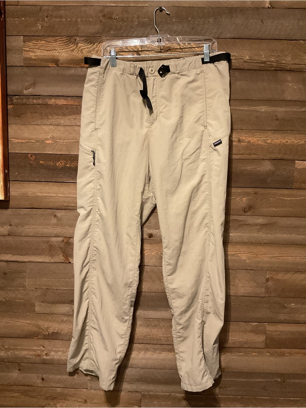 Patagonia Men’s Gi III Hiking Lightweight Pants Quick Dry Belted Khaki Large